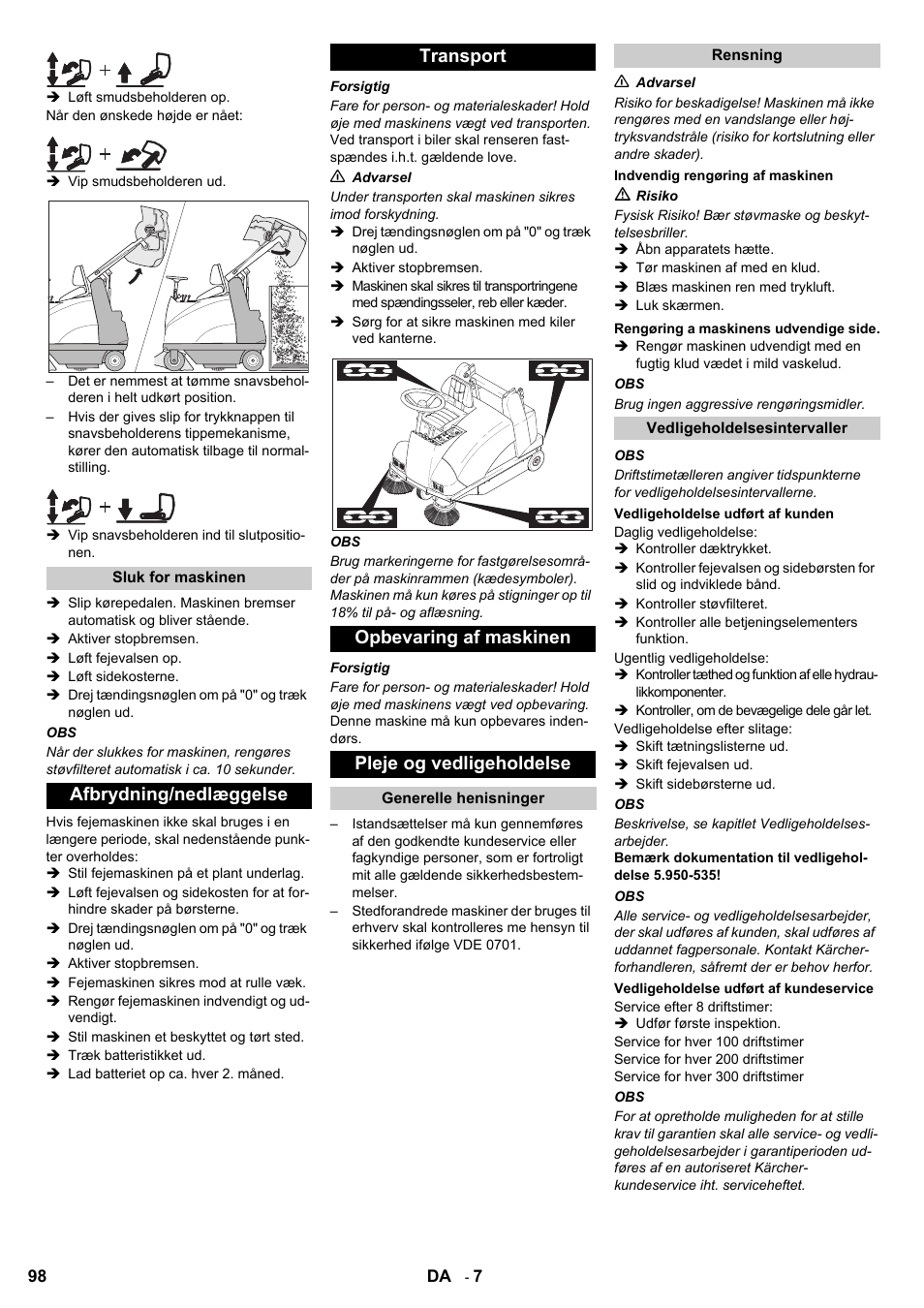 Karcher KMR 1250 BAT User Manual | Page 98 / 196