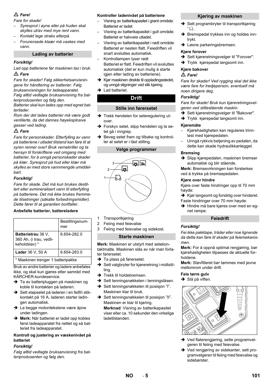 Drift | Karcher KM 130-300 BAT User Manual | Page 101 / 340