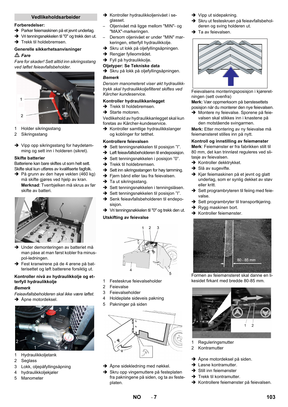 Karcher KM 130-300 BAT User Manual | Page 103 / 340