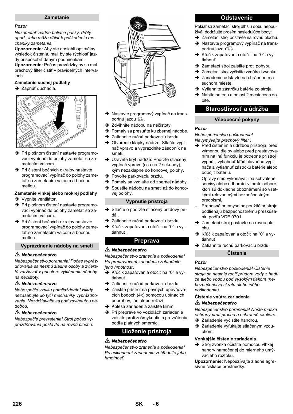 Karcher KM 130-300 BAT User Manual | Page 226 / 340