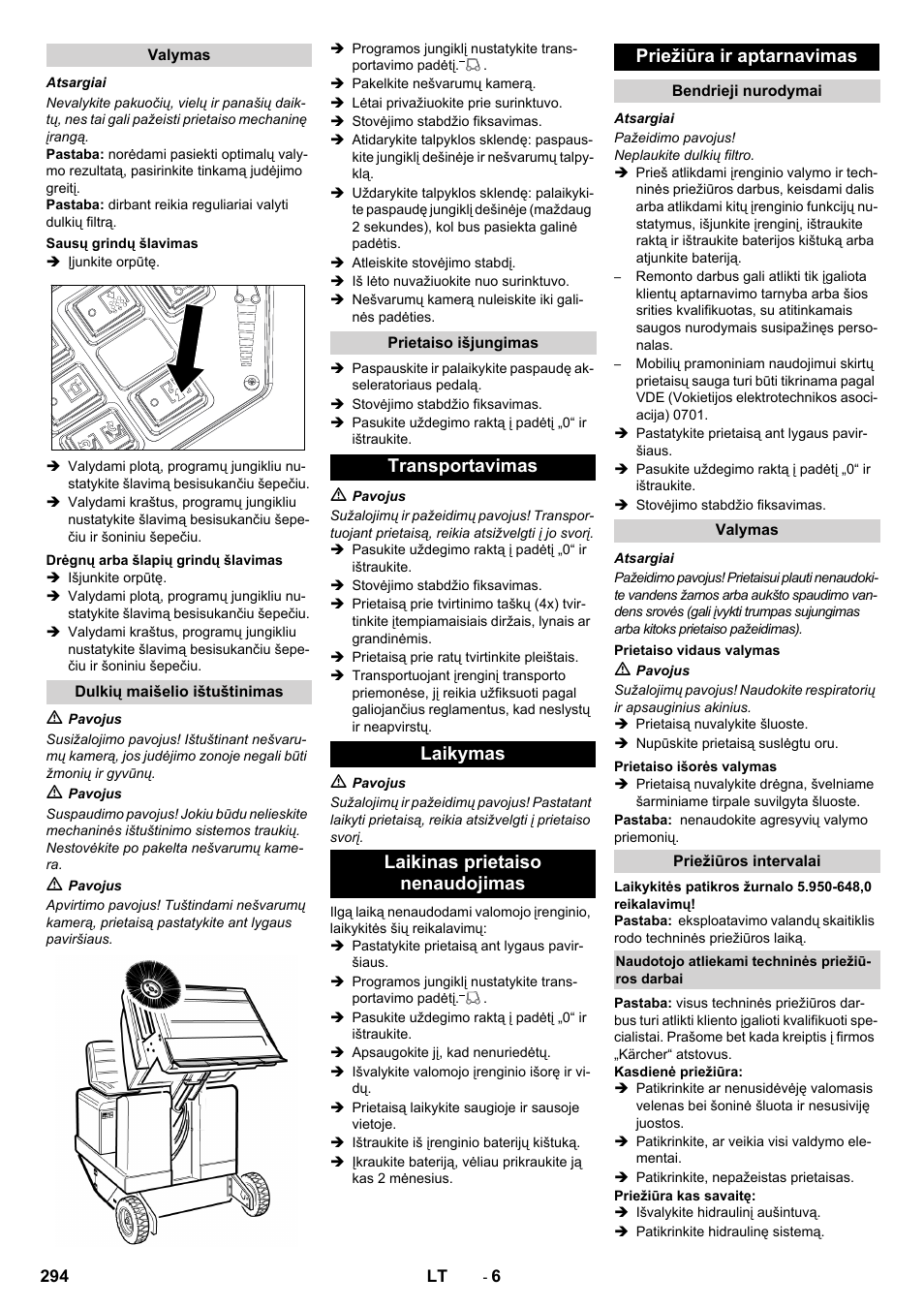 Karcher KM 130-300 BAT User Manual | Page 294 / 340