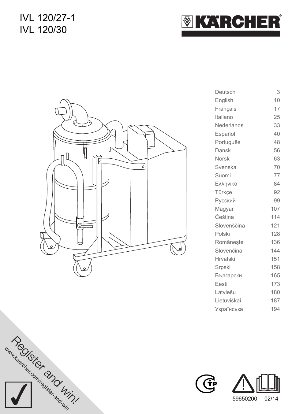 Karcher IVL 120-27-1 User Manual | 204 pages