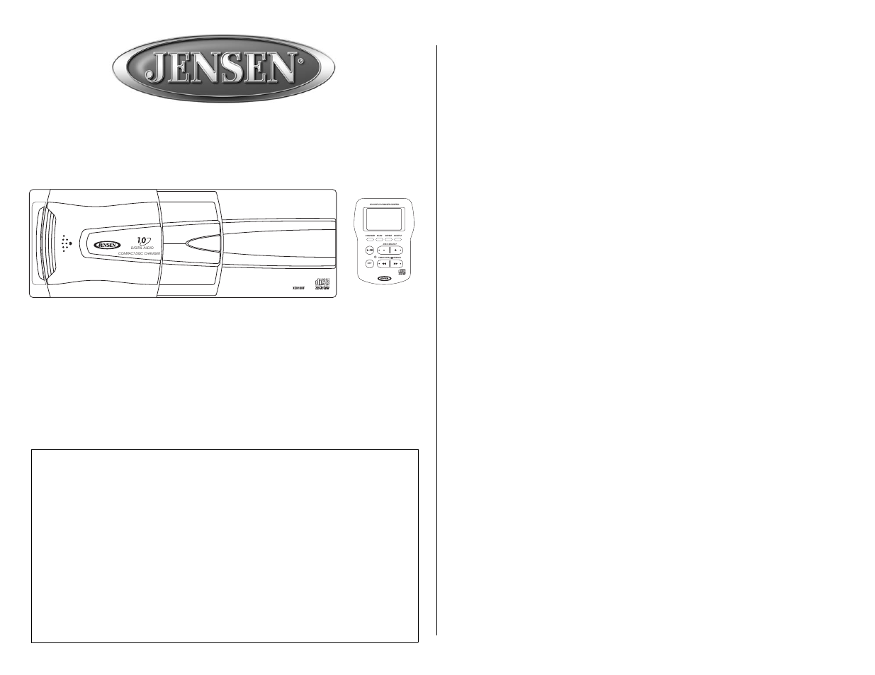 Audiovox XCH10RF User Manual | 23 pages