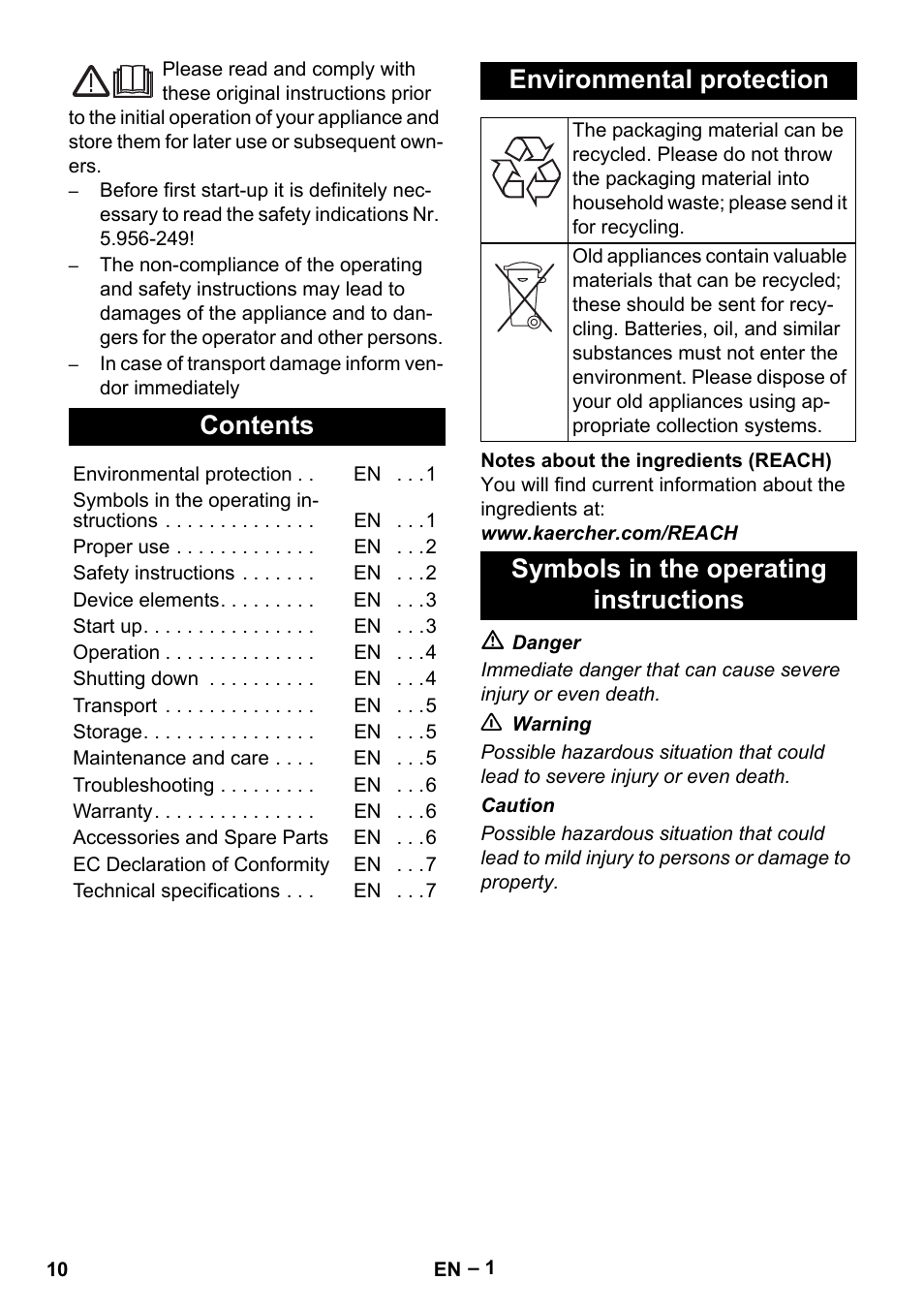 Karcher IV 60-30 User Manual | Page 10 / 196