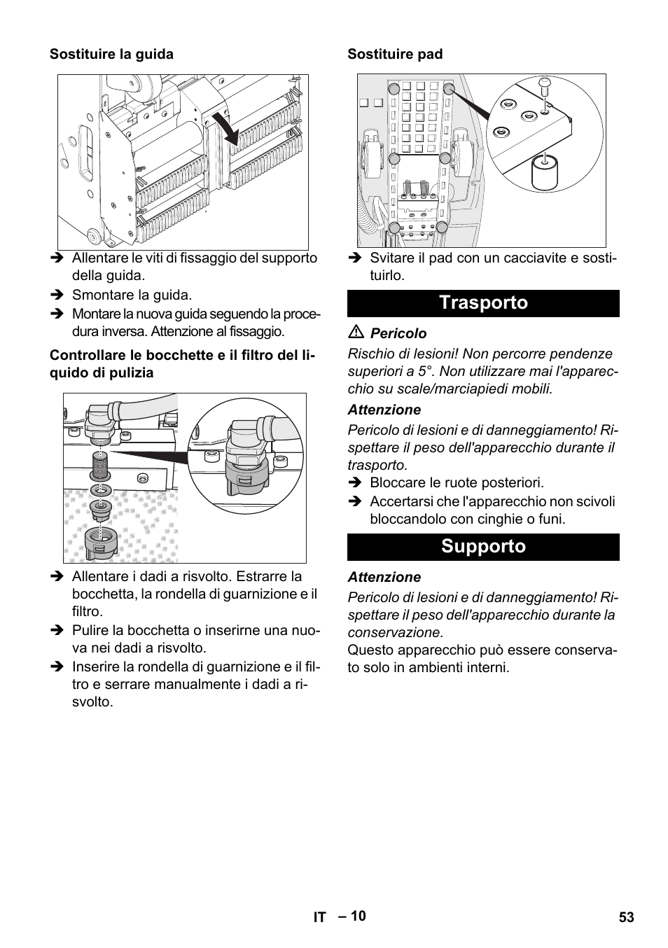 Trasporto supporto | Karcher BR 47-35 ESC EU User Manual | Page 53 / 276