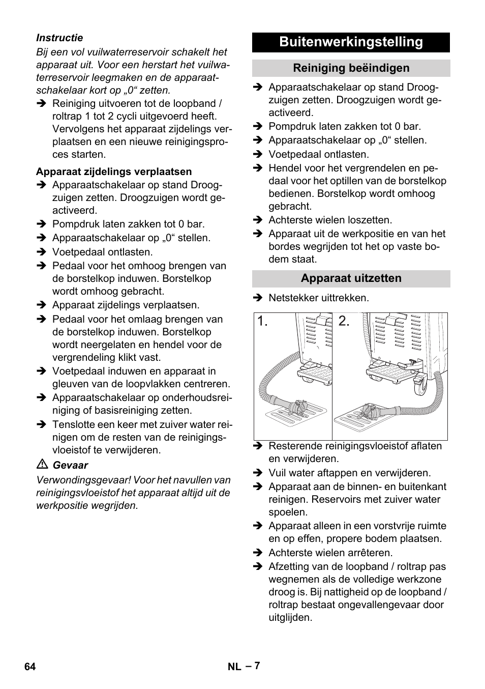 Buitenwerkingstelling | Karcher BR 47-35 ESC EU User Manual | Page 64 / 276