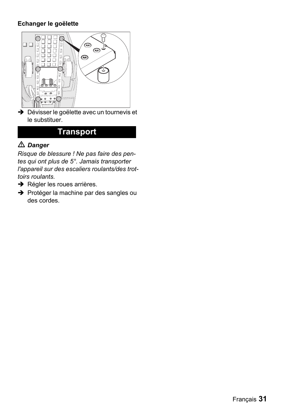 Transport | Karcher BR 47-35 ESC EU User Manual | Page 31 / 56
