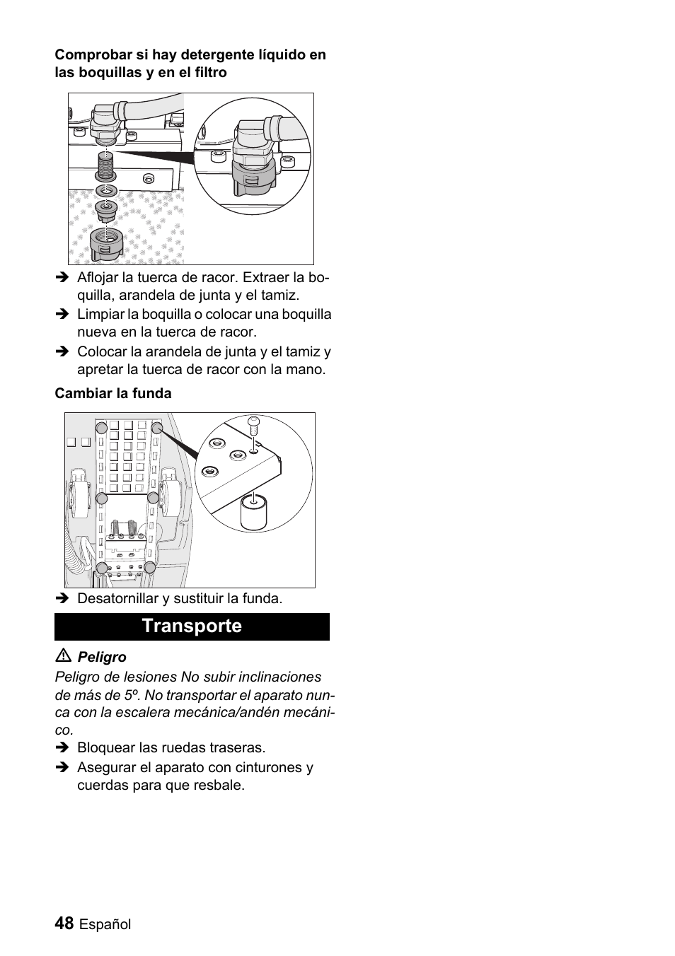 Transporte | Karcher BR 47-35 ESC EU User Manual | Page 48 / 56