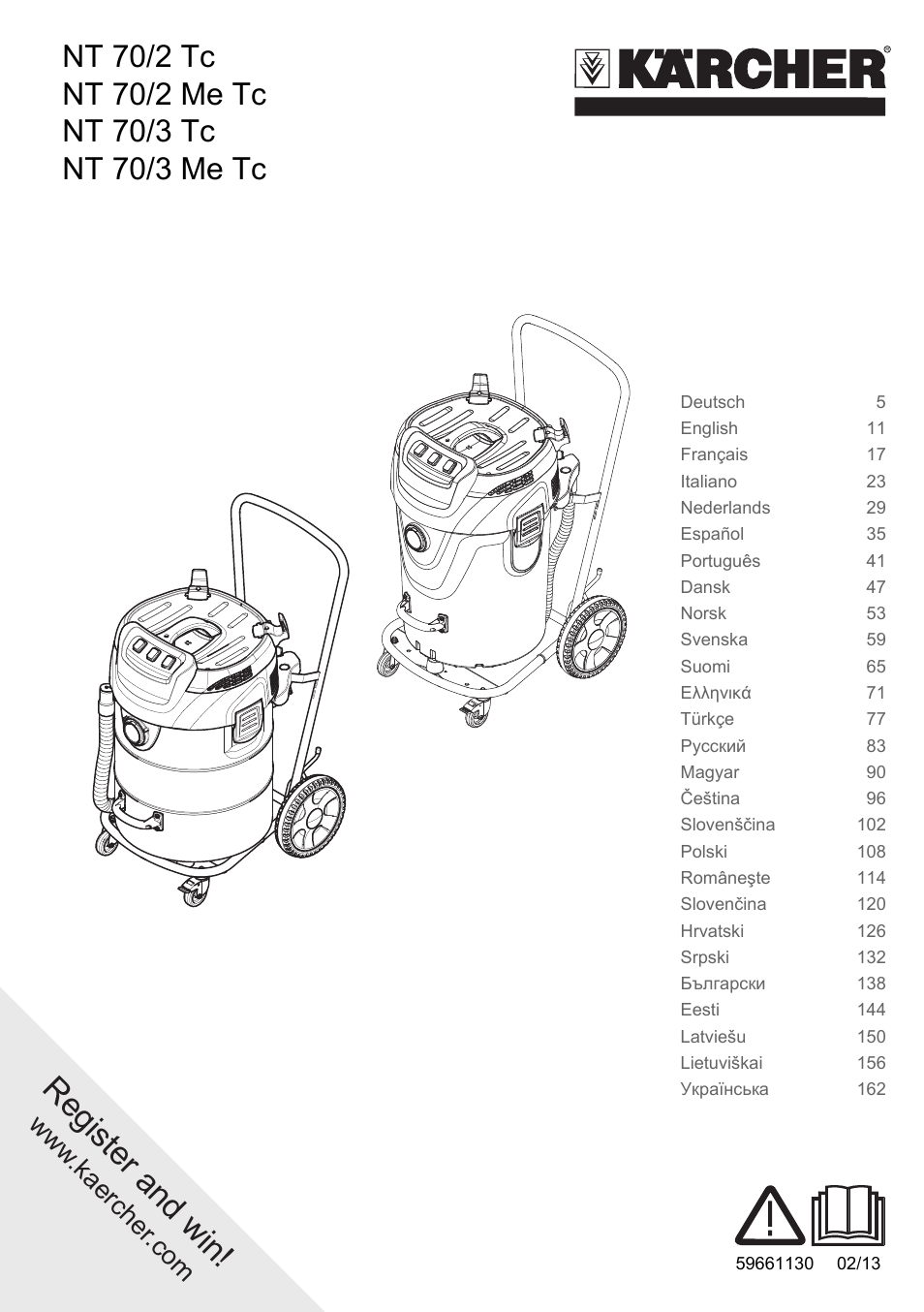 Karcher NT 70-2 Tc User Manual | 176 pages