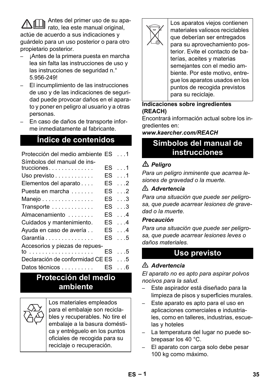 Karcher NT 70-2 Tc User Manual | Page 35 / 176