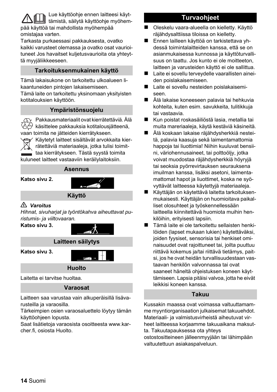 Karcher S 550 User Manual | Page 14 / 32