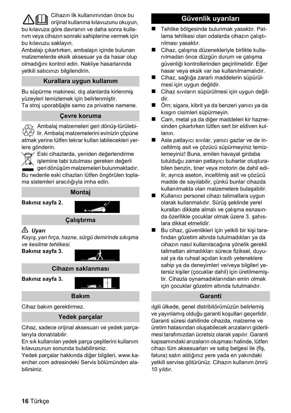 Karcher S 550 User Manual | Page 16 / 32