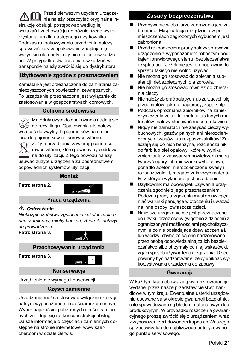 Karcher S 550 User Manual | Page 21 / 32