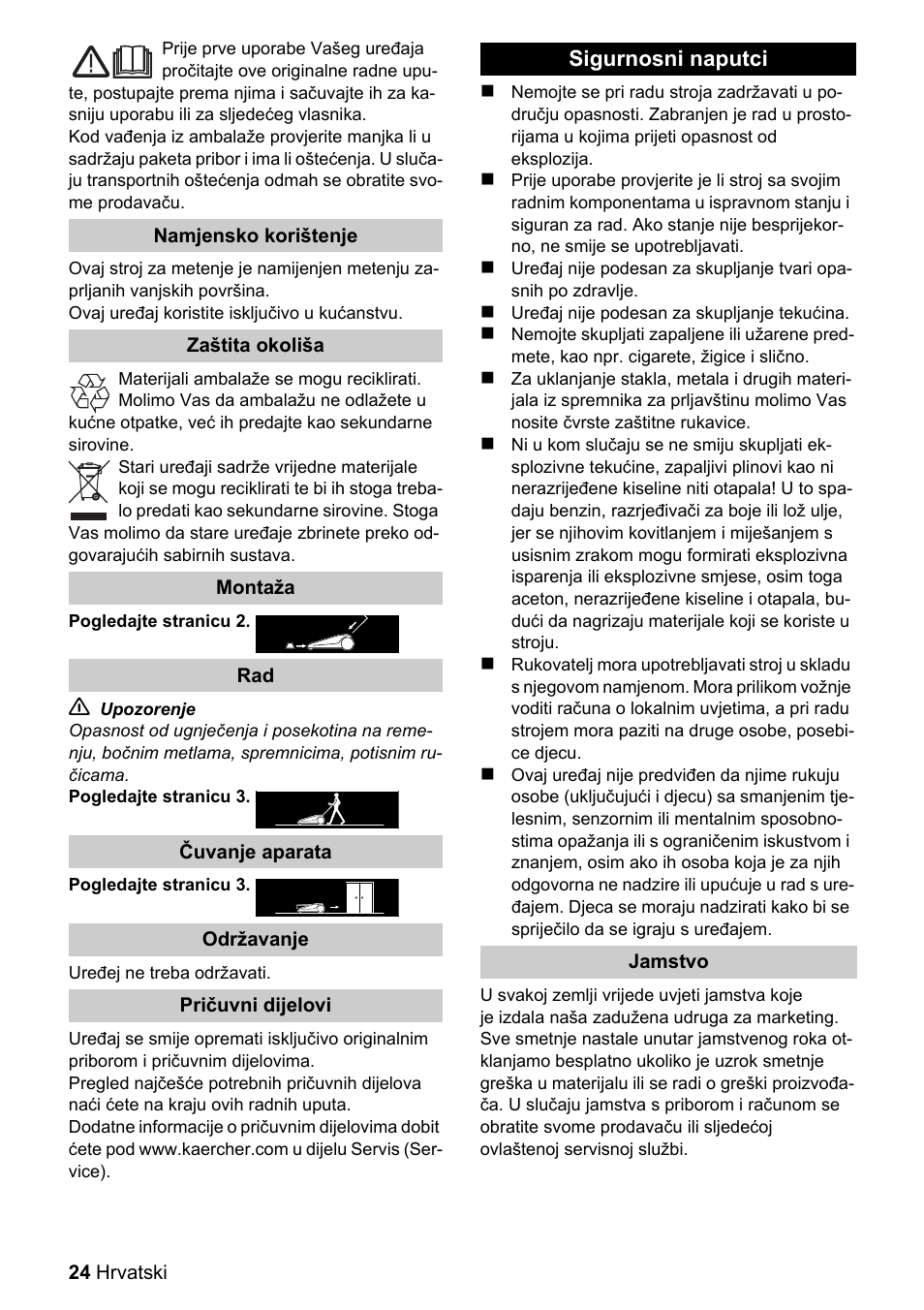 Karcher S 550 User Manual | Page 24 / 32