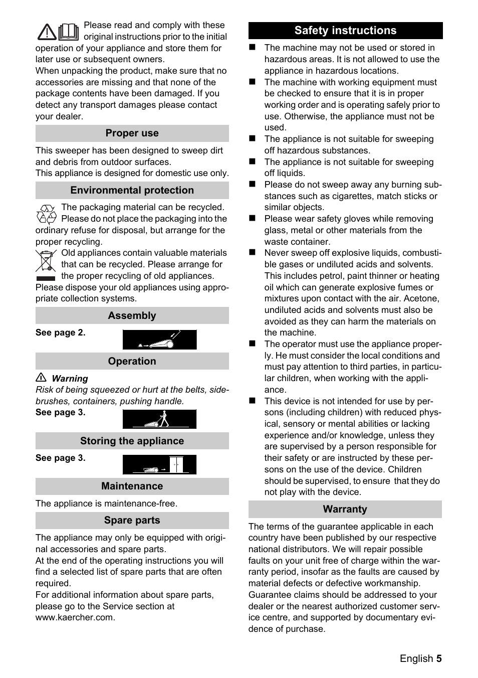 Karcher S 550 User Manual | Page 5 / 32