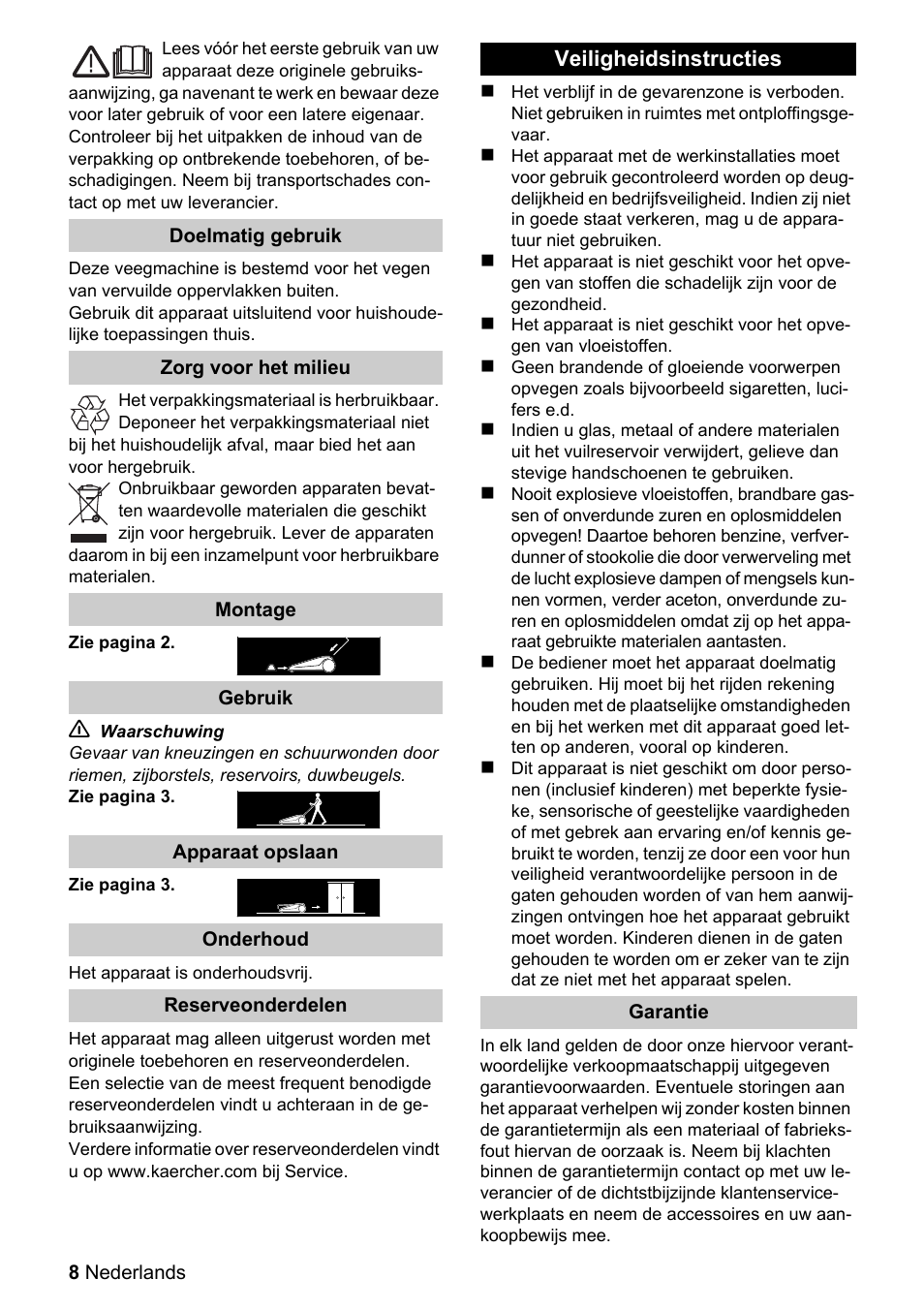 Karcher S 550 User Manual | Page 8 / 32