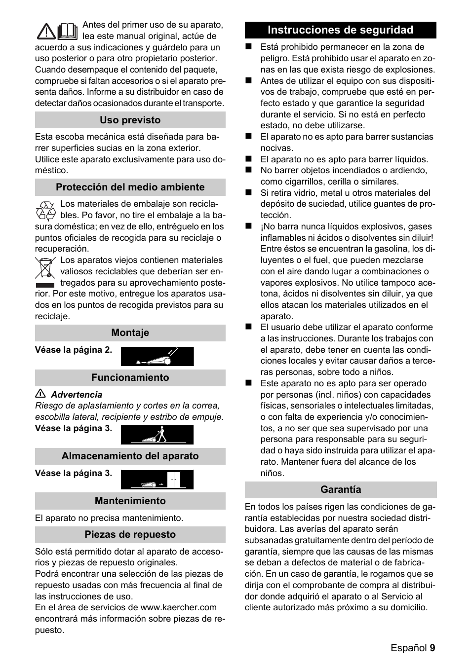 Karcher S 550 User Manual | Page 9 / 32