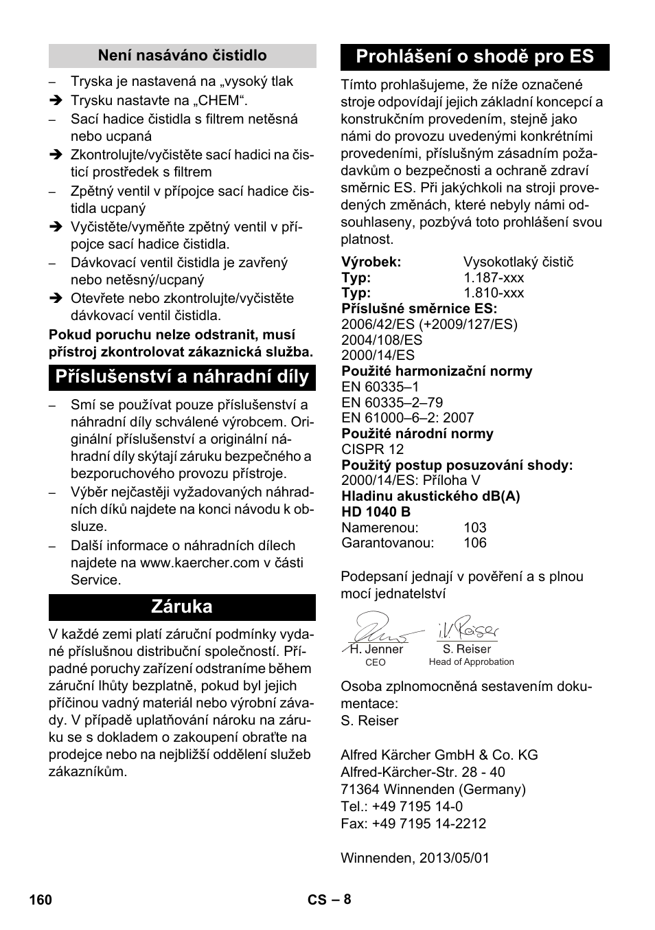 Karcher HD 1040 B Cage User Manual | Page 160 / 264