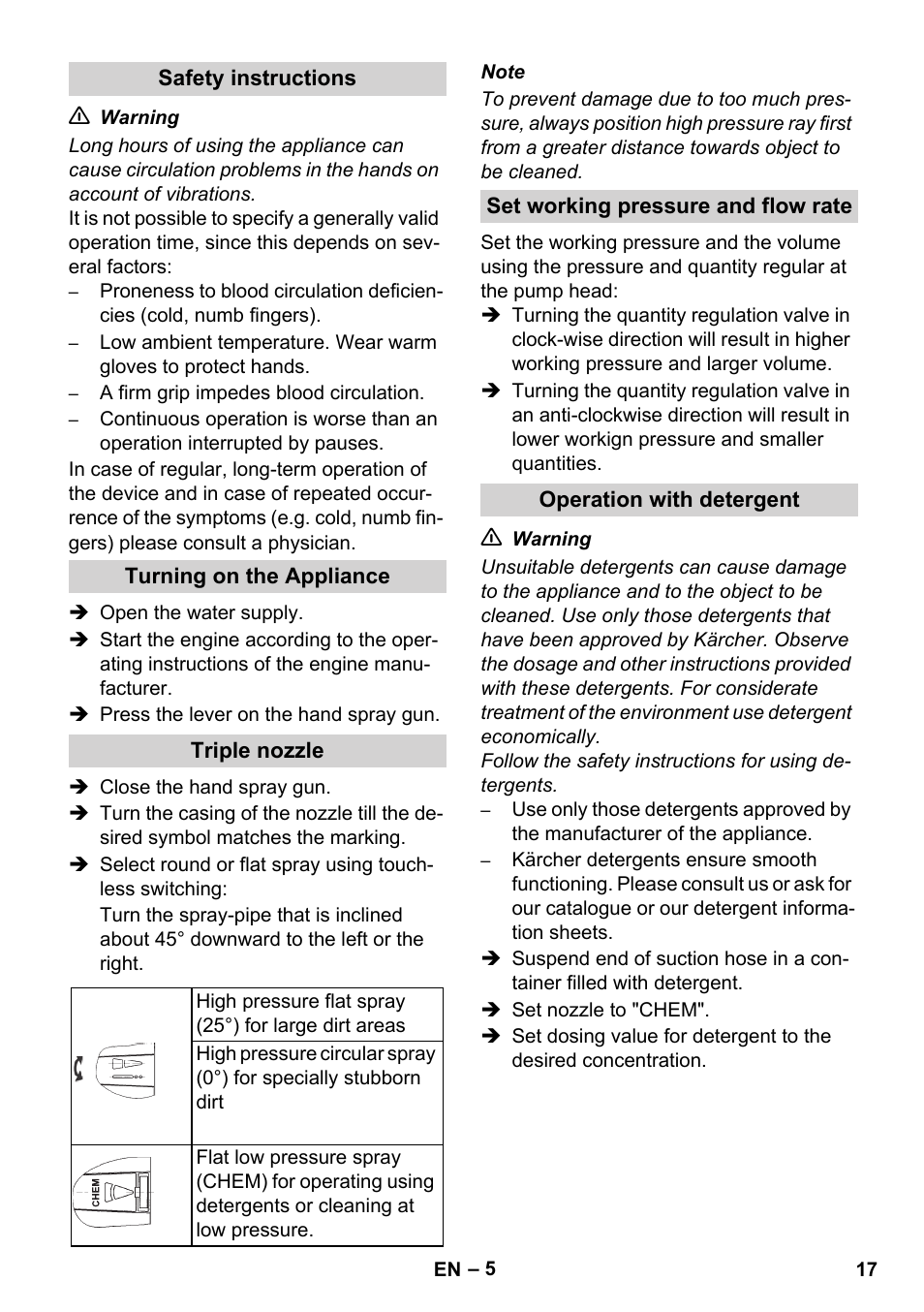 Karcher HD 1040 B Cage User Manual | Page 17 / 264