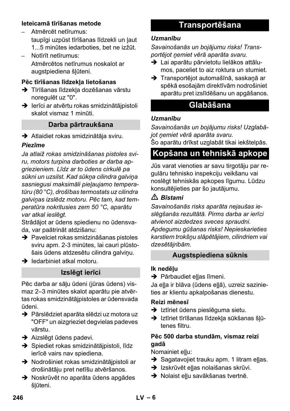 Karcher HD 1040 B Cage User Manual | Page 246 / 264