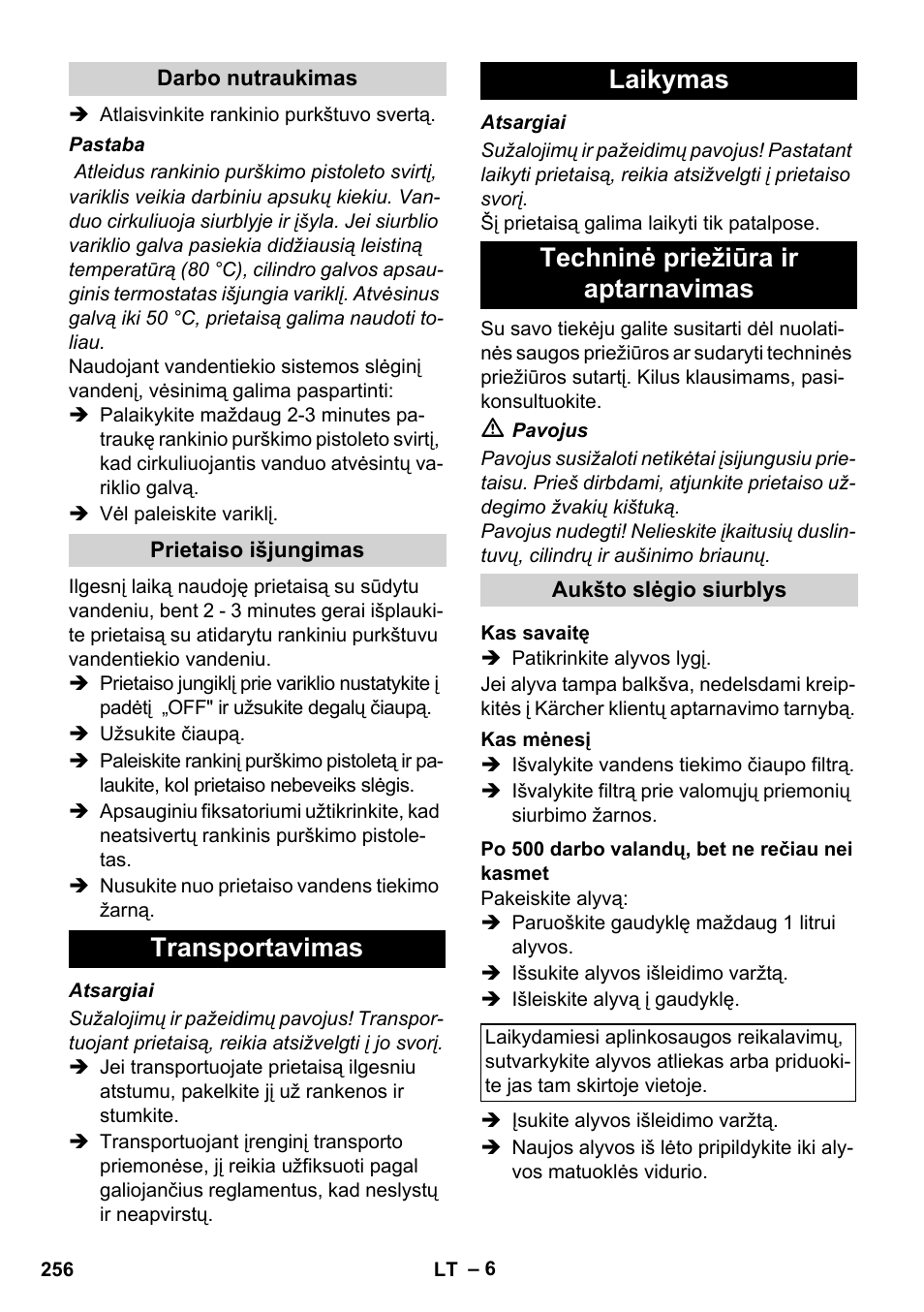 Karcher HD 1040 B Cage User Manual | Page 256 / 264