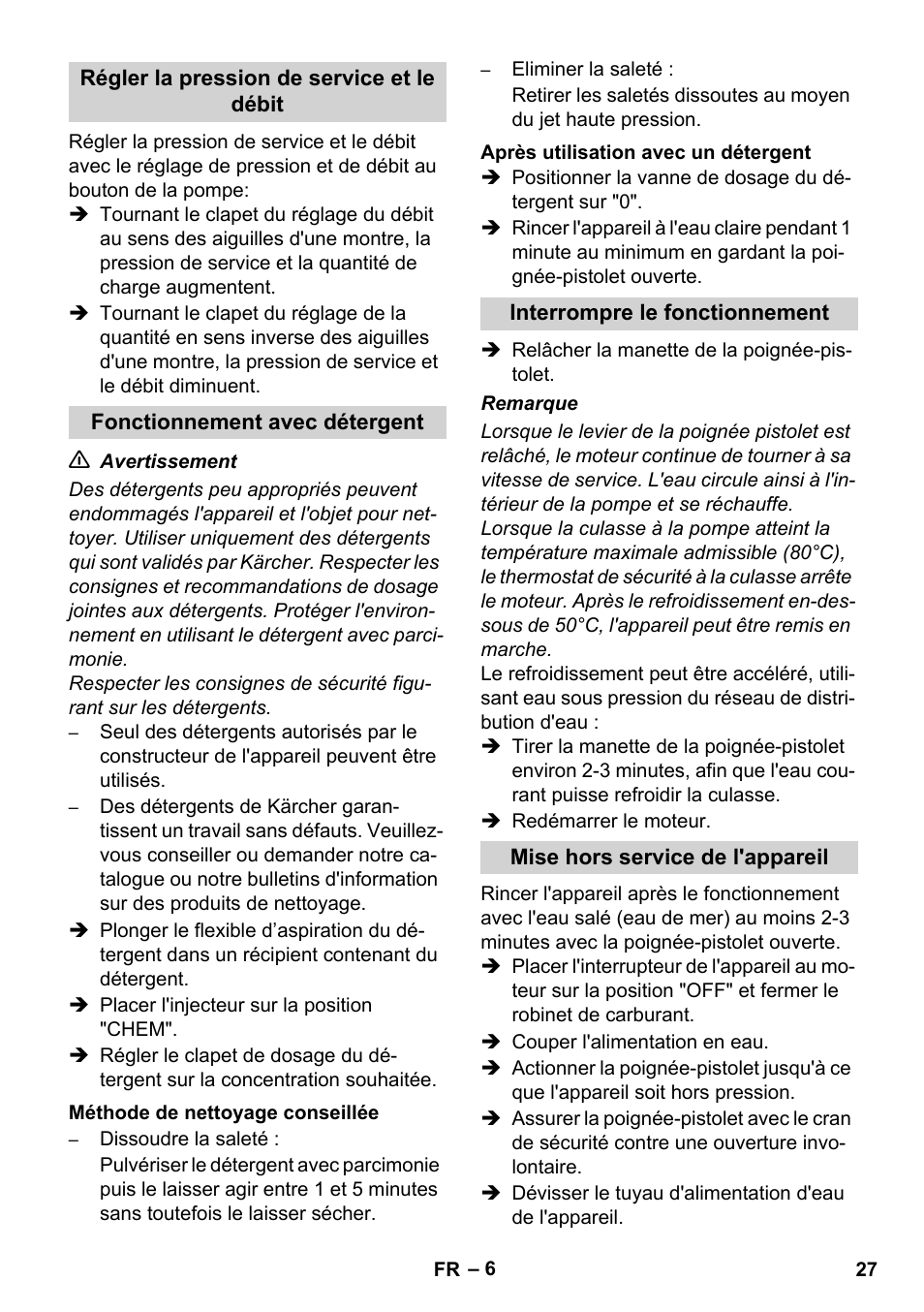 Karcher HD 1040 B Cage User Manual | Page 27 / 264