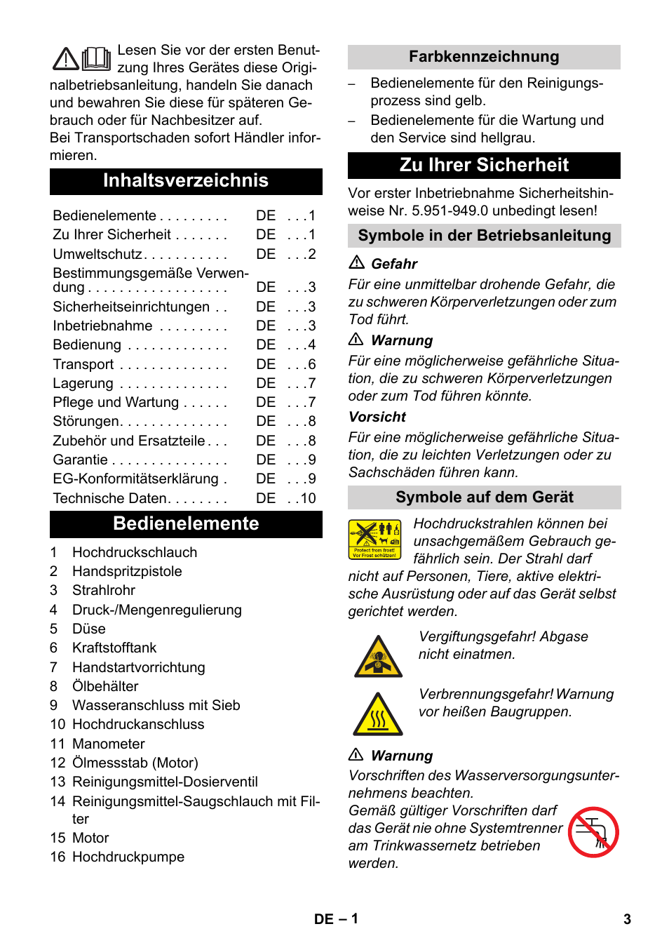 Karcher HD 1040 B Cage User Manual | Page 3 / 264