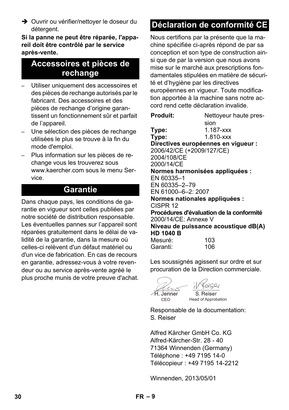 Karcher HD 1040 B Cage User Manual | Page 30 / 264