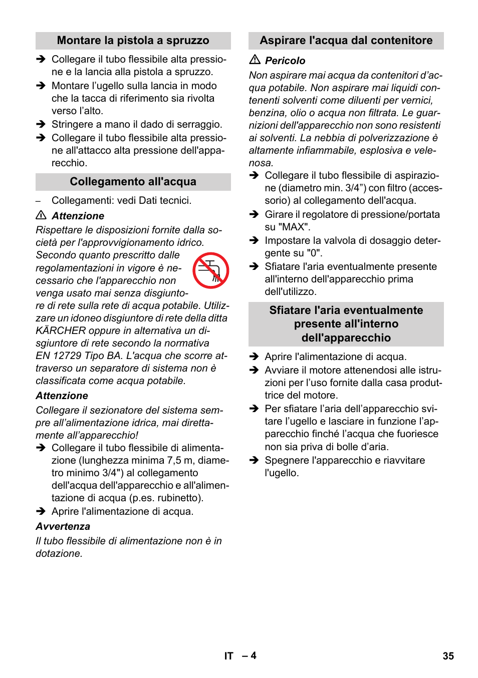 Karcher HD 1040 B Cage User Manual | Page 35 / 264