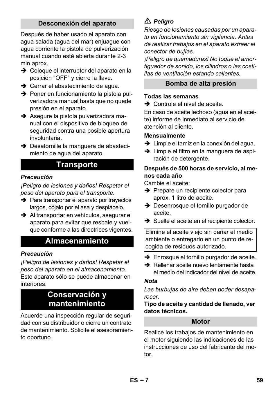 Karcher HD 1040 B Cage User Manual | Page 59 / 264