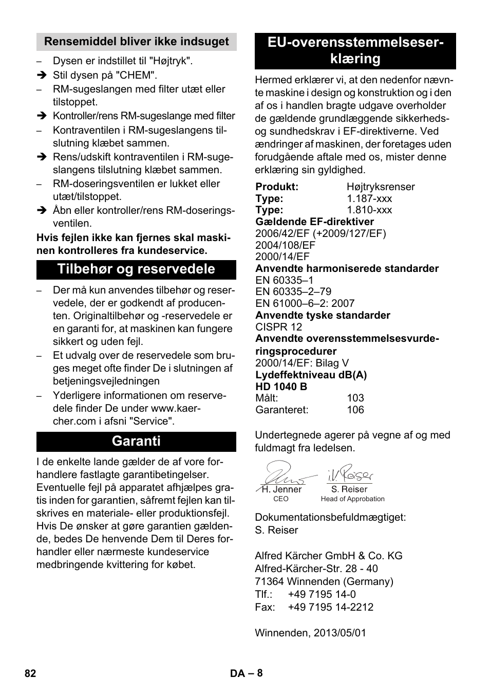 Karcher HD 1040 B Cage User Manual | Page 82 / 264