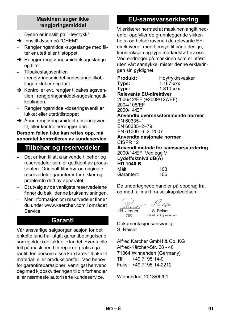 Karcher HD 1040 B Cage User Manual | Page 91 / 264