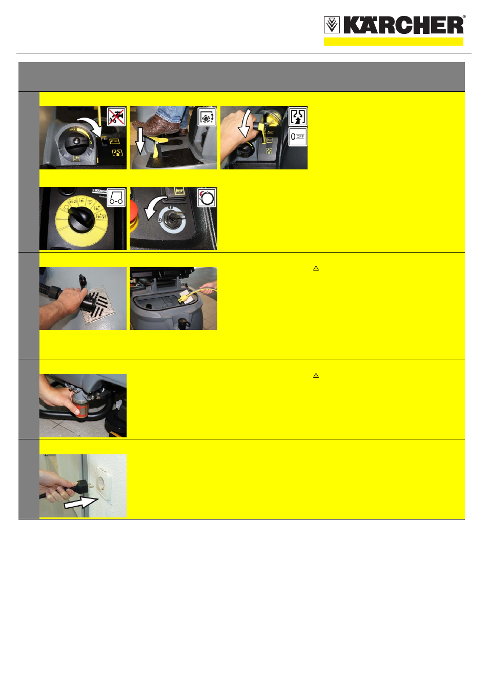 Quickstart, Finish operation | Karcher B 90 R Classic Bp Pack User Manual | Page 3 / 5