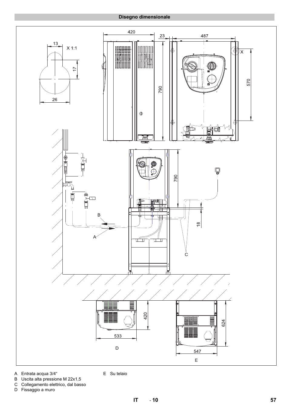 Disegno dimensionale | Karcher HD 9-18-4 ST User Manual | Page 57 / 172