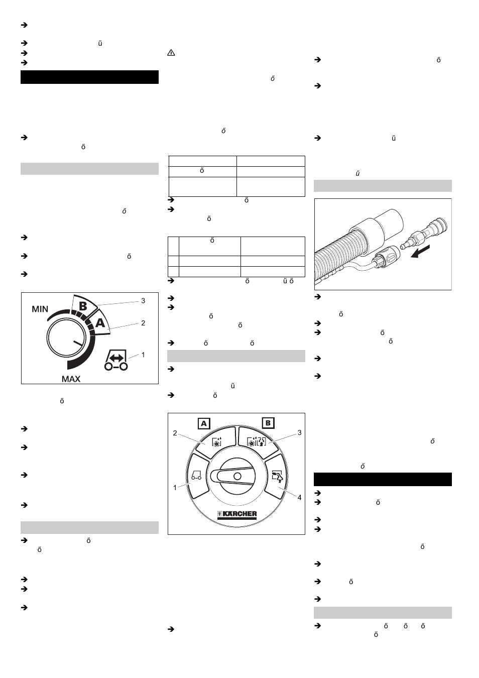 Üzem, Megállás és leállítás | Karcher BRC 50-70 W Bp User Manual | Page 113 / 209