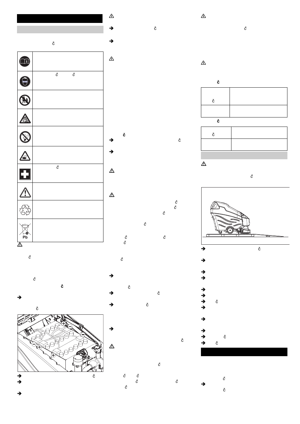 Pred zagonom, Obratovanje | Karcher BRC 50-70 W Bp User Manual | Page 126 / 209