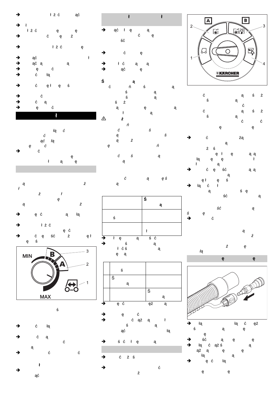 Działanie | Karcher BRC 50-70 W Bp User Manual | Page 134 / 209