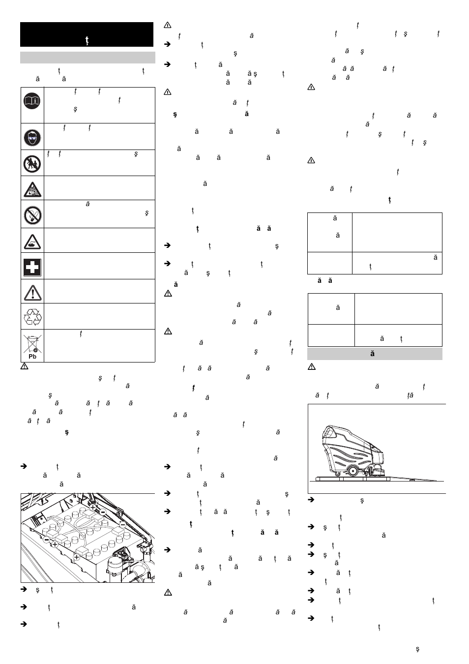 Înainte de punerea în funcţiune | Karcher BRC 50-70 W Bp User Manual | Page 141 / 209