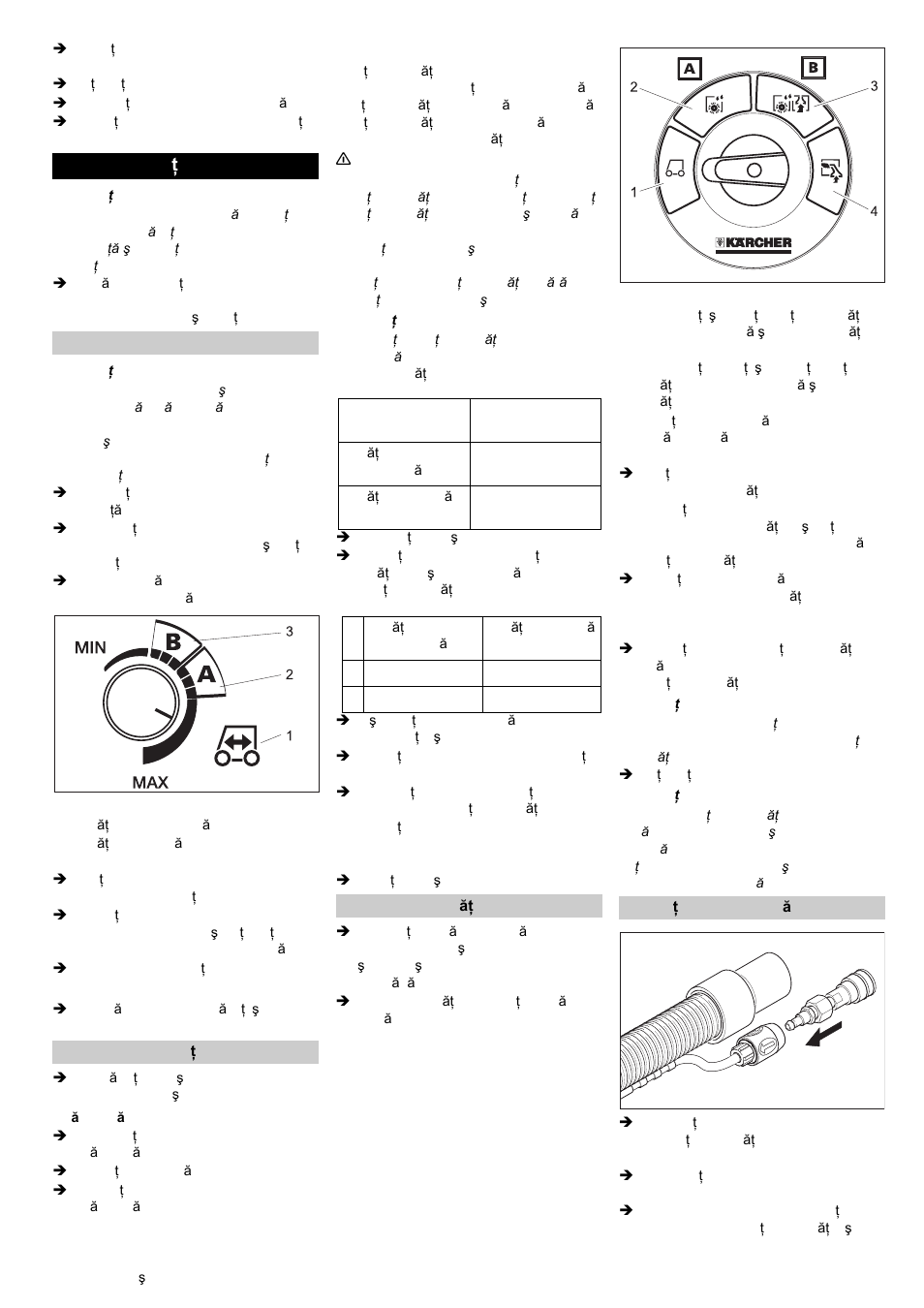 Funcţionarea | Karcher BRC 50-70 W Bp User Manual | Page 142 / 209