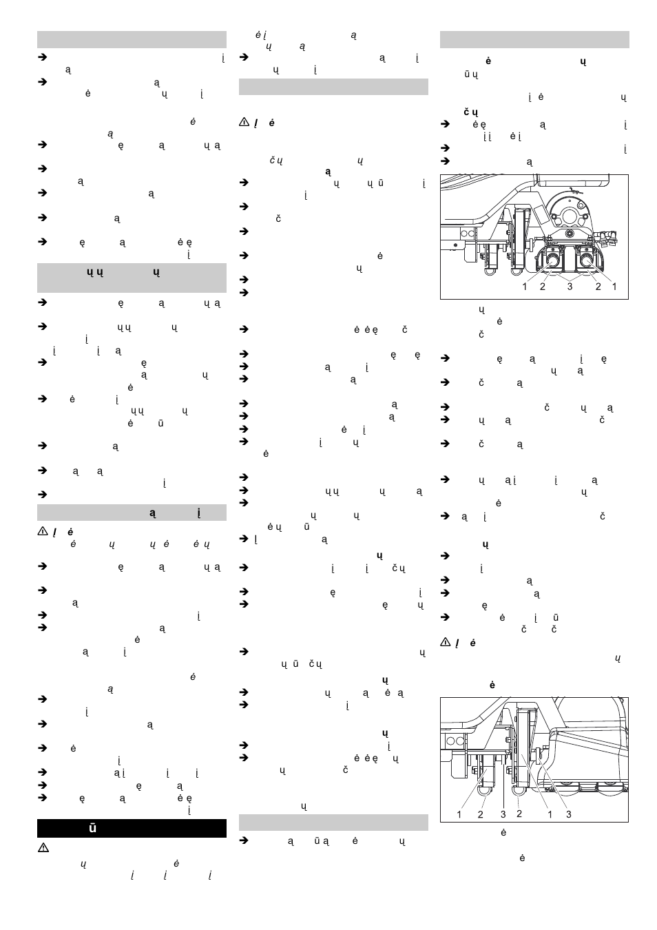 Priežiūra ir aptarnavimas | Karcher BRC 50-70 W Bp User Manual | Page 198 / 209
