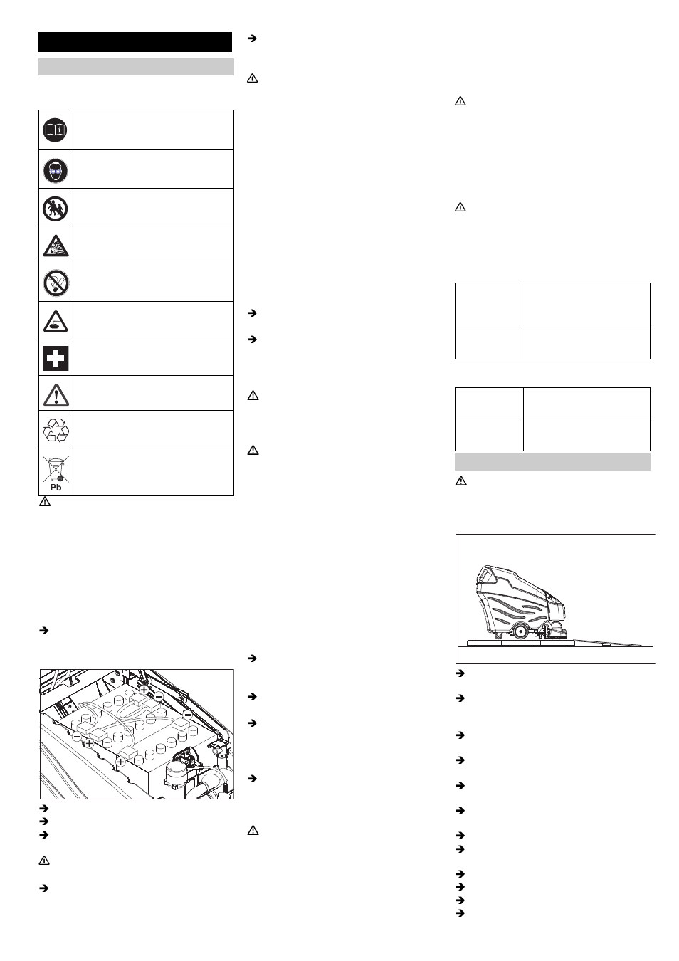 Voor de inbedrijfstelling | Karcher BRC 50-70 W Bp User Manual | Page 36 / 209