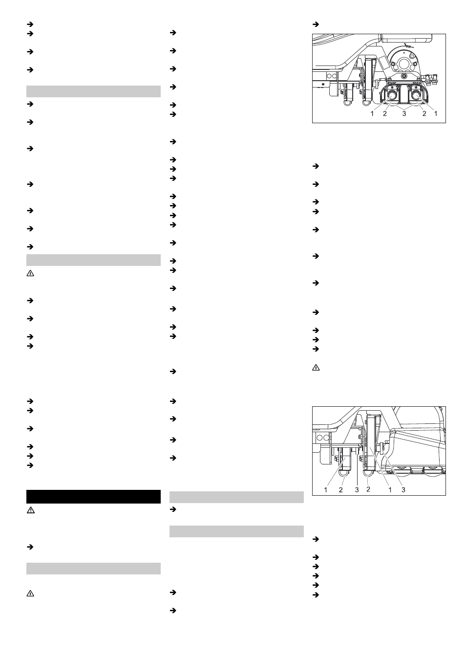 Pleje og vedligeholdelse | Karcher BRC 50-70 W Bp User Manual | Page 62 / 209