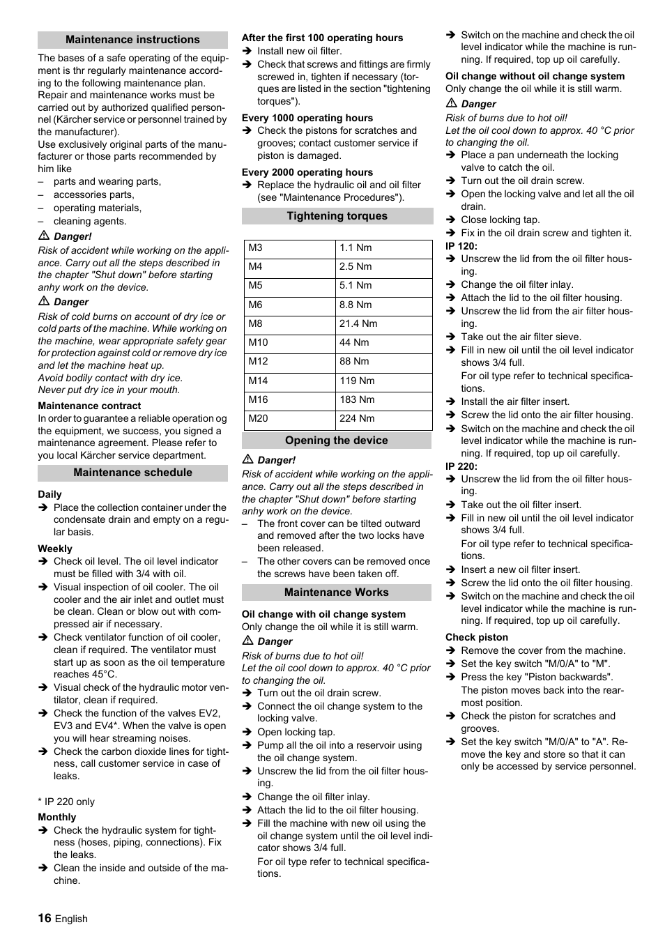 Karcher IP 120 User Manual | Page 16 / 157