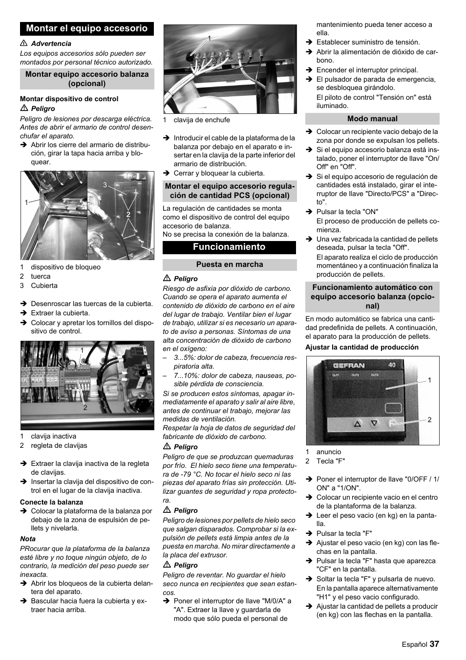 Montar el equipo accesorio, Funcionamiento | Karcher IP 120 User Manual | Page 37 / 157