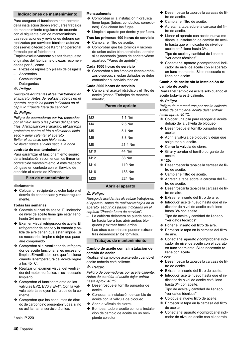 Karcher IP 120 User Manual | Page 40 / 157