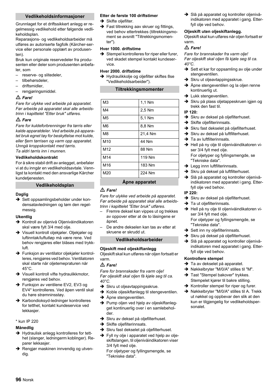 Karcher IP 120 User Manual | Page 96 / 157