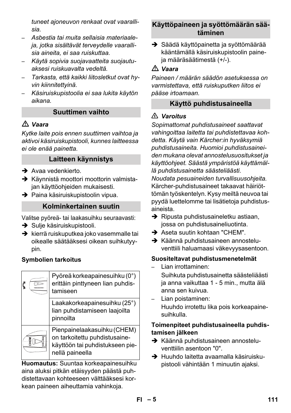 Karcher HD 1050 B User Manual | Page 111 / 276