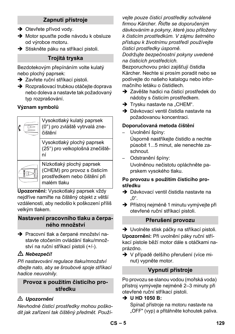 Karcher HD 1050 B User Manual | Page 129 / 276