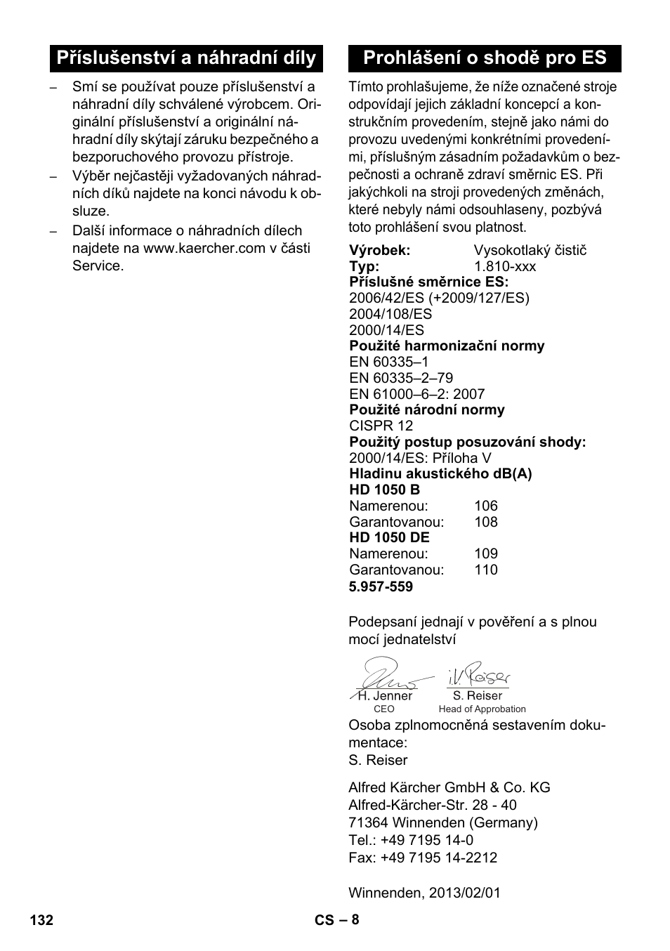 Karcher HD 1050 B User Manual | Page 132 / 276