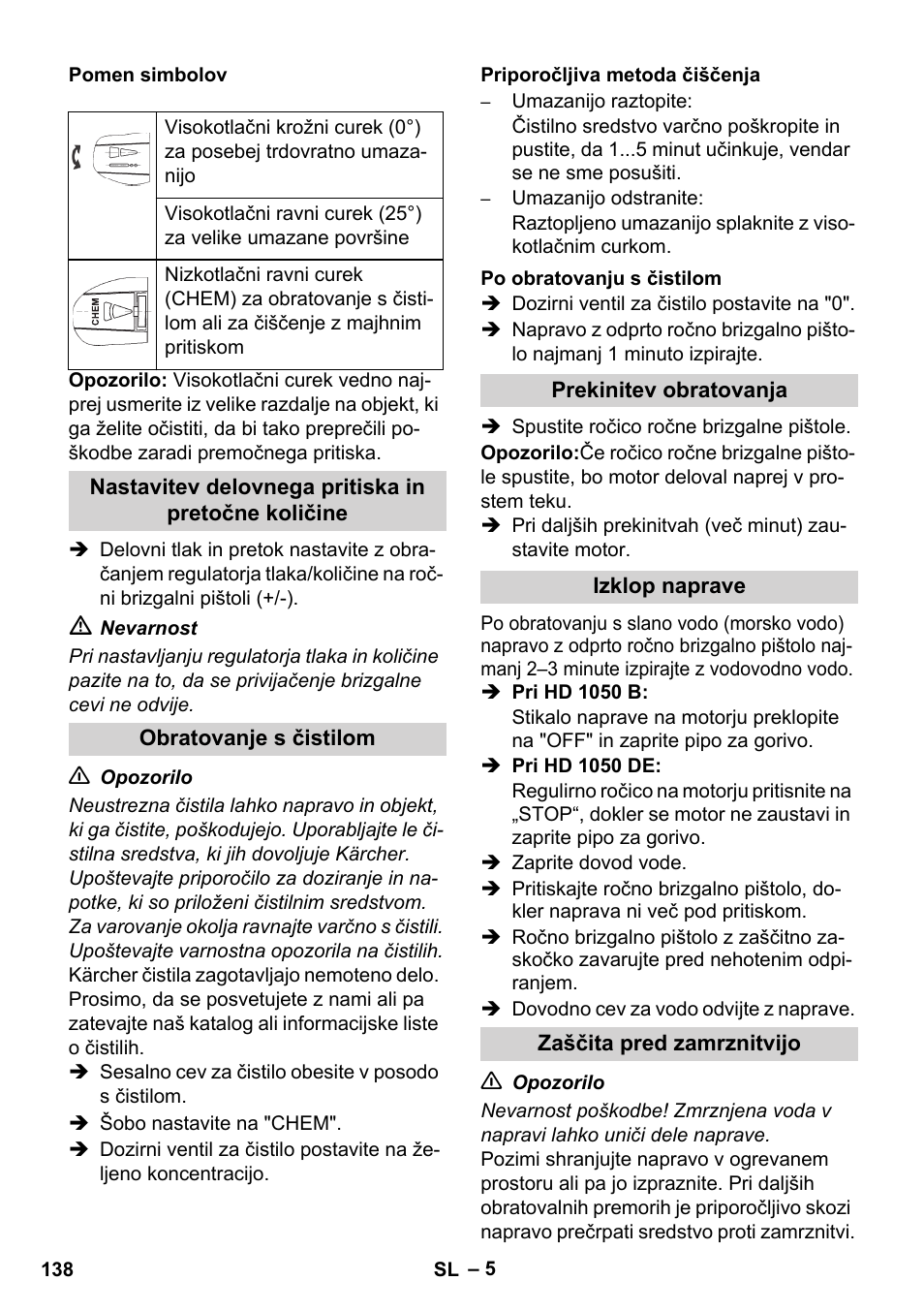 Karcher HD 1050 B User Manual | Page 138 / 276